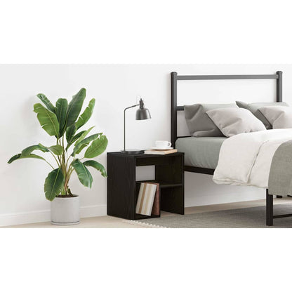 Bedside Cabinet Black Oak 40 x 30 x 40 cm Engineered Wood