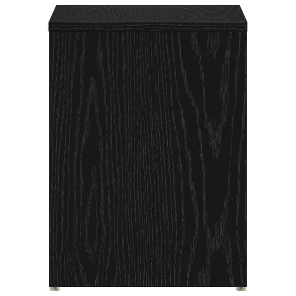 Bedside Cabinet Black Oak 40 x 30 x 40 cm Engineered Wood
