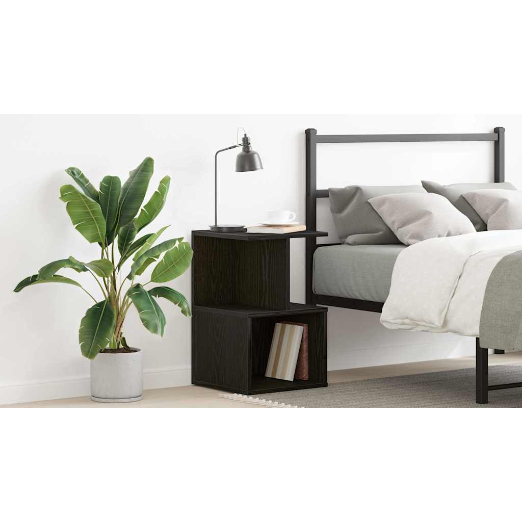 Bedside Cabinet Black Oak 35 x 35 x 55 cm Engineered Wood