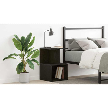 Bedside Cabinet Black Oak 35 x 35 x 55 cm Engineered Wood
