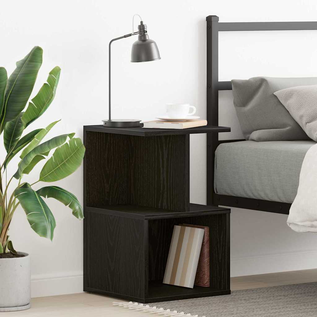 Bedside Cabinet Black Oak 35 x 35 x 55 cm Engineered Wood