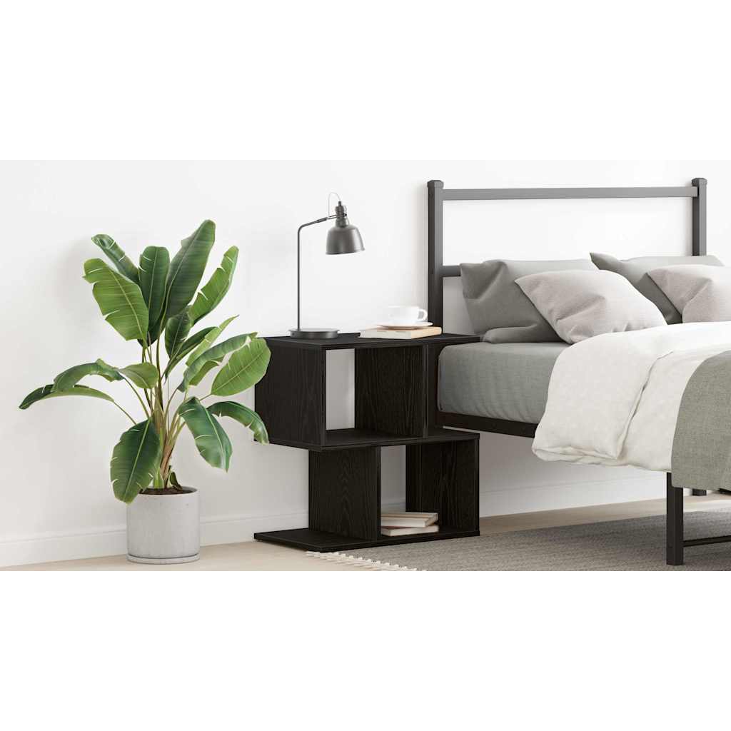 Bedside Cabinet Black Oak 50 x 30 x 51,5 cm Engineered Wood