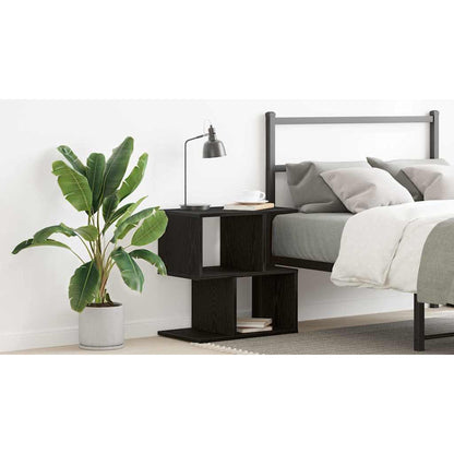 Bedside Cabinet Black Oak 50 x 30 x 51,5 cm Engineered Wood