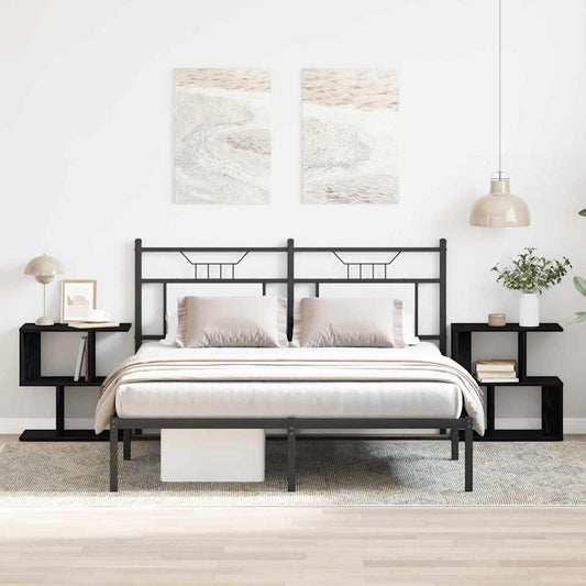 Bedside Cabinet 2 pcs Black Oak 50 x 30 x 51,5 cm