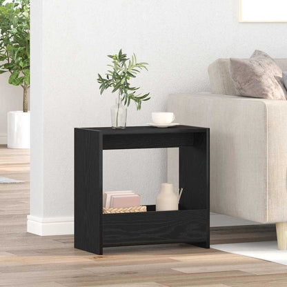 Side Table Black Oak 50 x 26 x 50 cm Engineered Wood