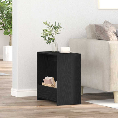 Side Table Black Oak 50 x 26 x 50 cm Engineered Wood