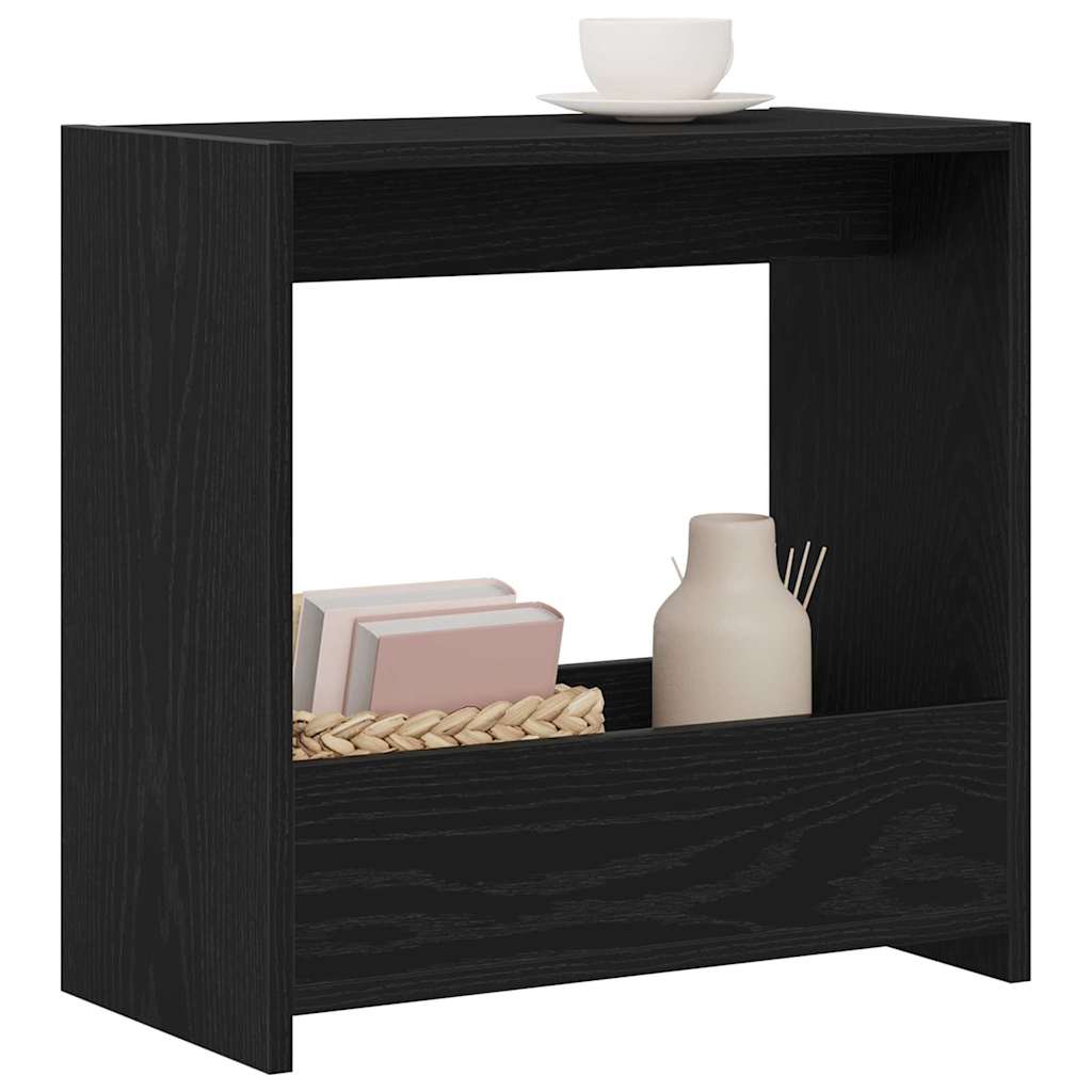 Side Table Black Oak 50 x 26 x 50 cm Engineered Wood