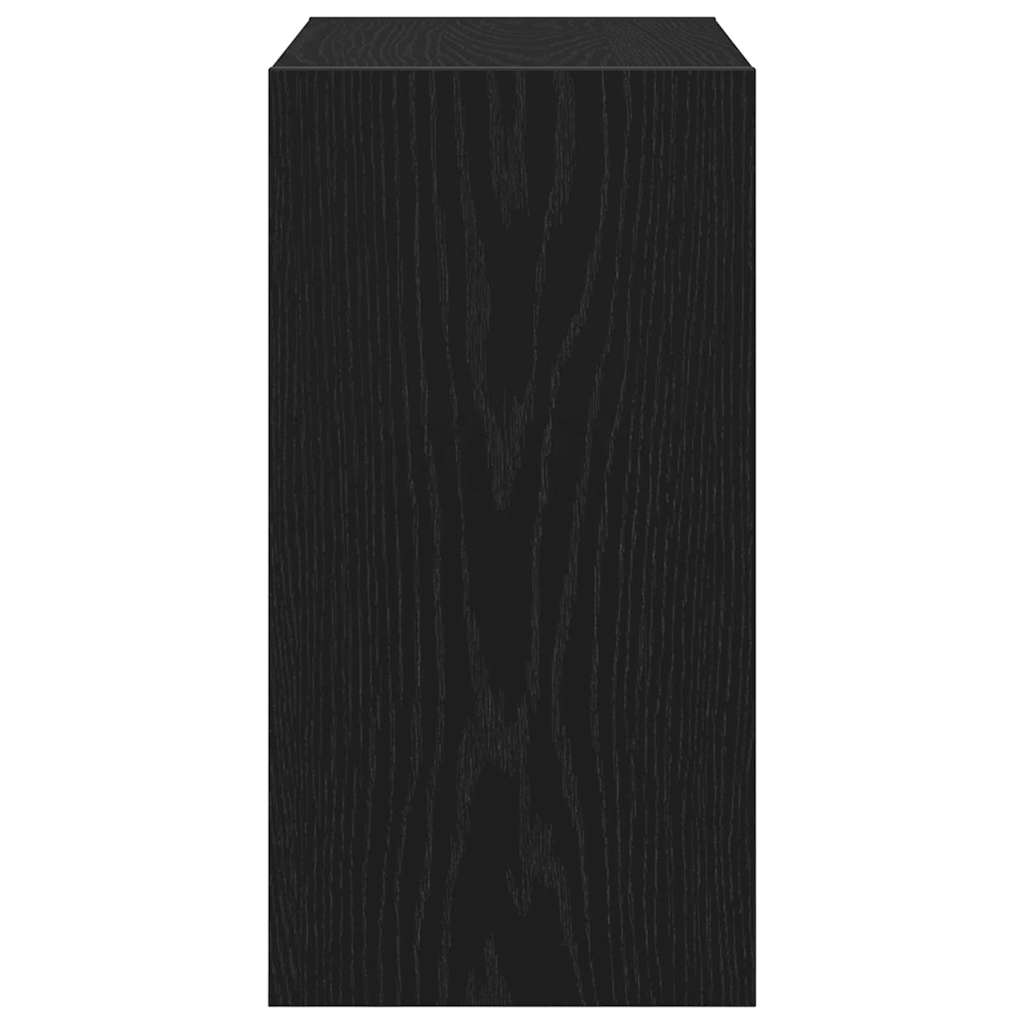 Side Table Black Oak 50 x 26 x 50 cm Engineered Wood