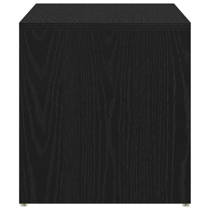 Side Table Black Oak 59 x 36 x 38 cm Engineered Wood