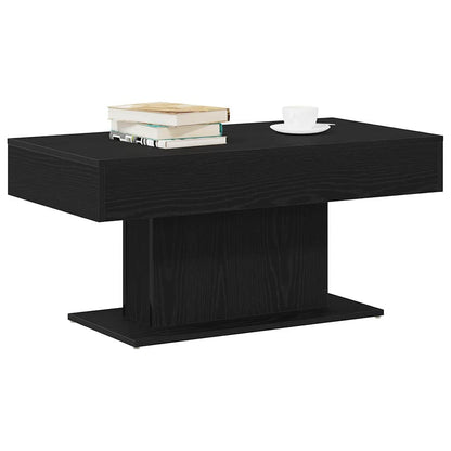 Coffee Table Black Oak 96 x 50 x 45 cm Engineered Wood