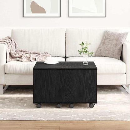 Coffee Table Black Oak 60 x 60 x 38 cm Engineered Wood