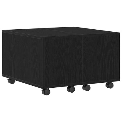 Coffee Table Black Oak 60 x 60 x 38 cm Engineered Wood