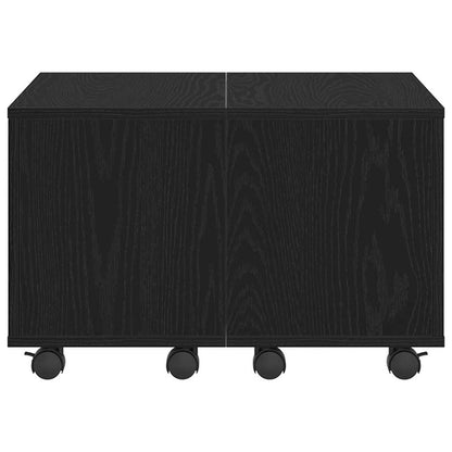 Coffee Table Black Oak 60 x 60 x 38 cm Engineered Wood