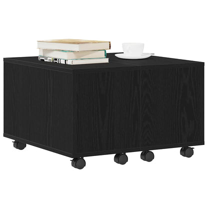 Coffee Table Black Oak 60 x 60 x 38 cm Engineered Wood