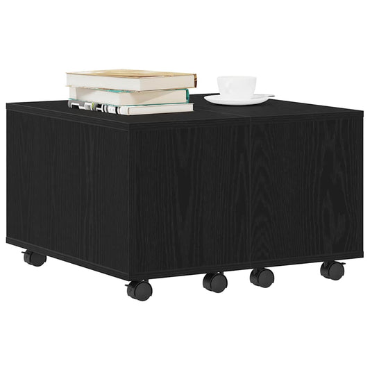 Coffee Table Black Oak 60 x 60 x 38 cm Engineered Wood