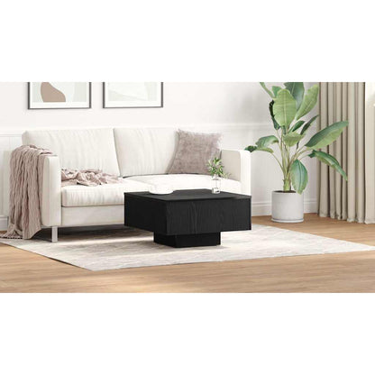 Coffee Table Black Oak 60 x 60 x 31.5 cm Engineered Wood