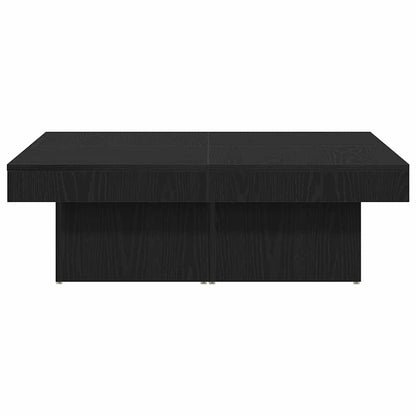 Coffee Table Black Oak 90 x 90 x 28 cm Engineered Wood