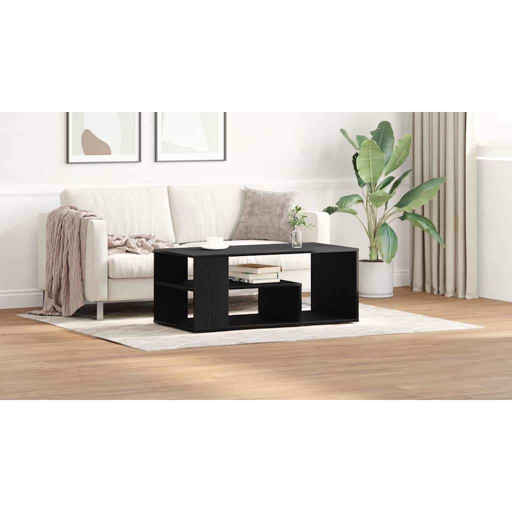 Coffee Table Black Oak 100 x 50 x 40 cm Engineered Wood