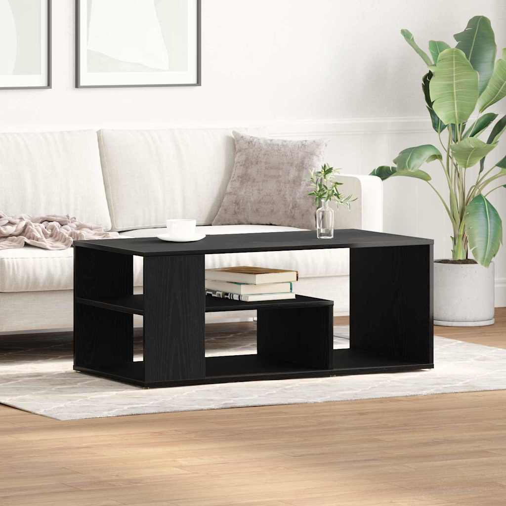 Coffee Table Black Oak 100 x 50 x 40 cm Engineered Wood