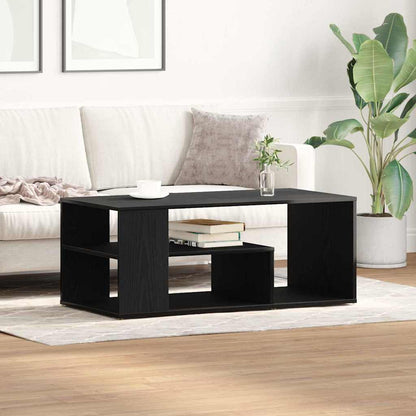 Coffee Table Black Oak 100 x 50 x 40 cm Engineered Wood