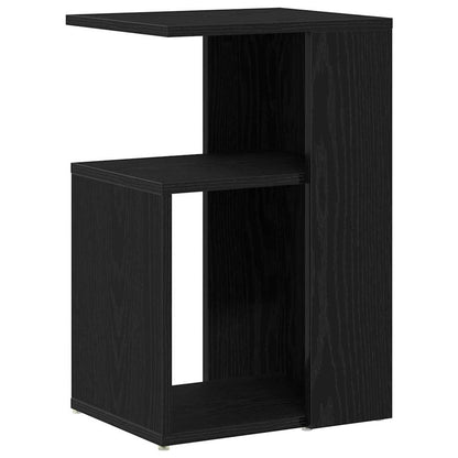 Side Table Black Oak 36 x 30 x 56 cm Engineered Wood