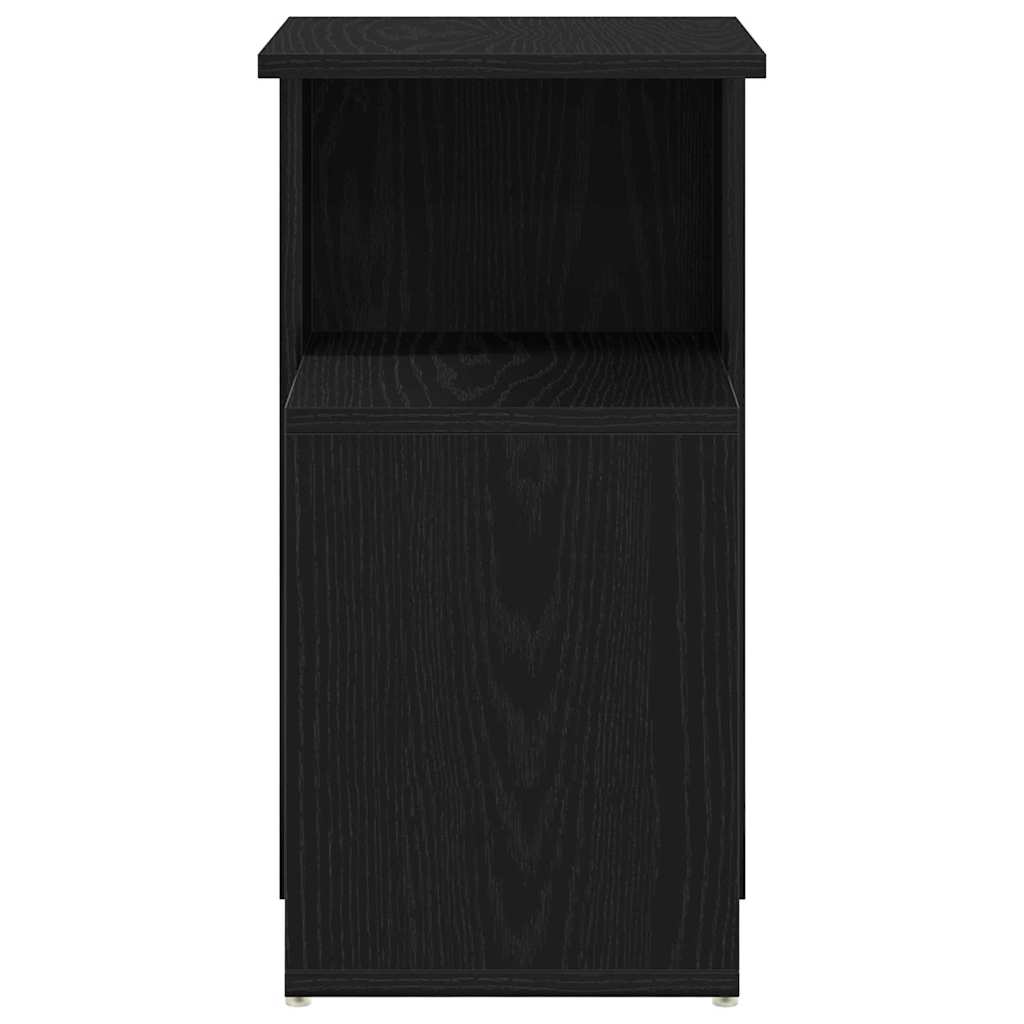 Side Table Black Oak 36 x 30 x 56 cm Engineered Wood