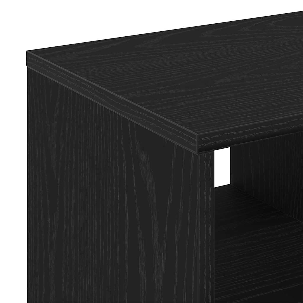 Side Table Black Oak 50 x 30 x 50 cm Engineered Wood
