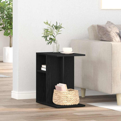 Side Table Black Oak 50 x 30 x 50 cm Engineered Wood