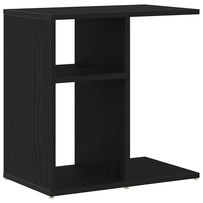 Side Table Black Oak 50 x 30 x 50 cm Engineered Wood