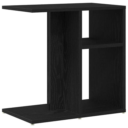 Side Table Black Oak 50 x 30 x 50 cm Engineered Wood