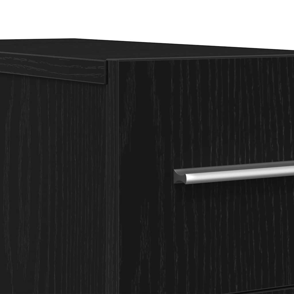 Apothecary Cabinet Black Oak 20 x 45.5 x 60 cm Engineered Wood