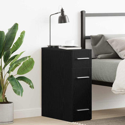 Apothecary Cabinet Black Oak 20 x 45.5 x 60 cm Engineered Wood