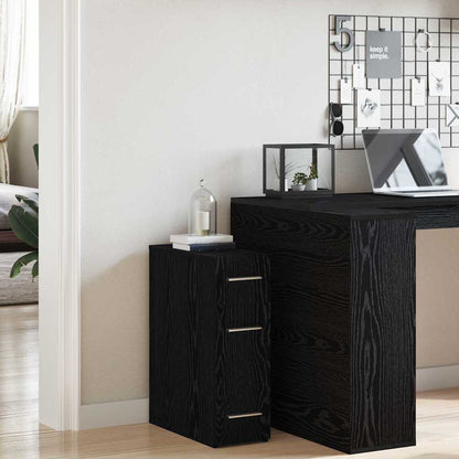 Apothecary Cabinet Black Oak 20 x 45.5 x 60 cm Engineered Wood