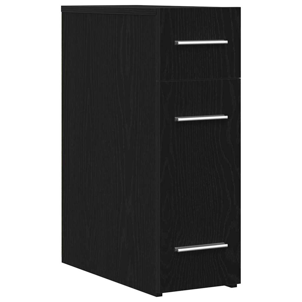 Apothecary Cabinet Black Oak 20 x 45.5 x 60 cm Engineered Wood