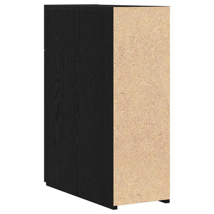 Apothecary Cabinet Black Oak 20 x 45.5 x 60 cm Engineered Wood