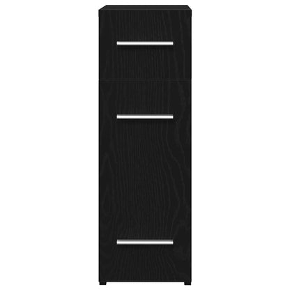 Apothecary Cabinet Black Oak 20 x 45.5 x 60 cm Engineered Wood