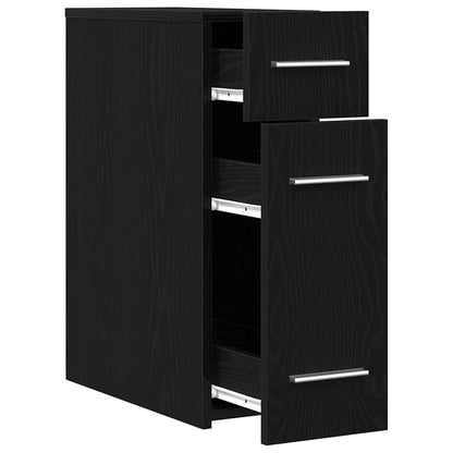 Apothecary Cabinet Black Oak 20 x 45.5 x 60 cm Engineered Wood