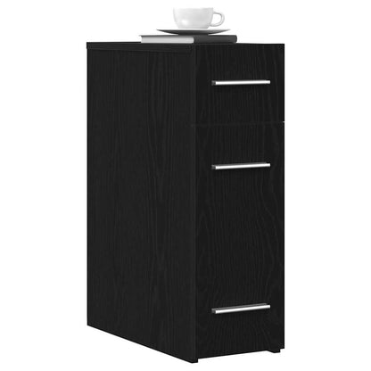Apothecary Cabinet Black Oak 20 x 45.5 x 60 cm Engineered Wood