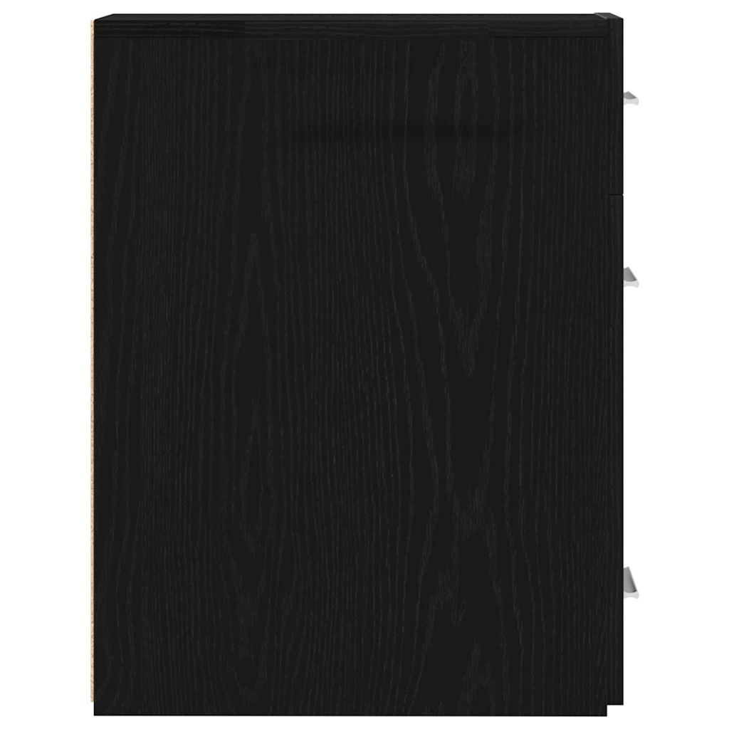 Apothecary Cabinet Black Oak 20 x 45.5 x 60 cm Engineered Wood