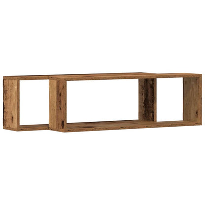 Wall Shelves 2 pcs Old Wood 80 x 15 x 26 cm Engineered Wood