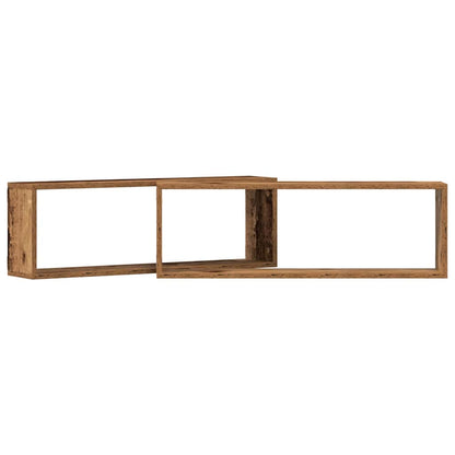 Wall Shelves 2 pcs Old Wood 80 x 15 x 26 cm Engineered Wood