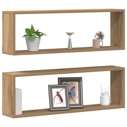 Wall Shelves 2 pcs Artisian Oak 80 x 15 x 26 cm Engineered Wood