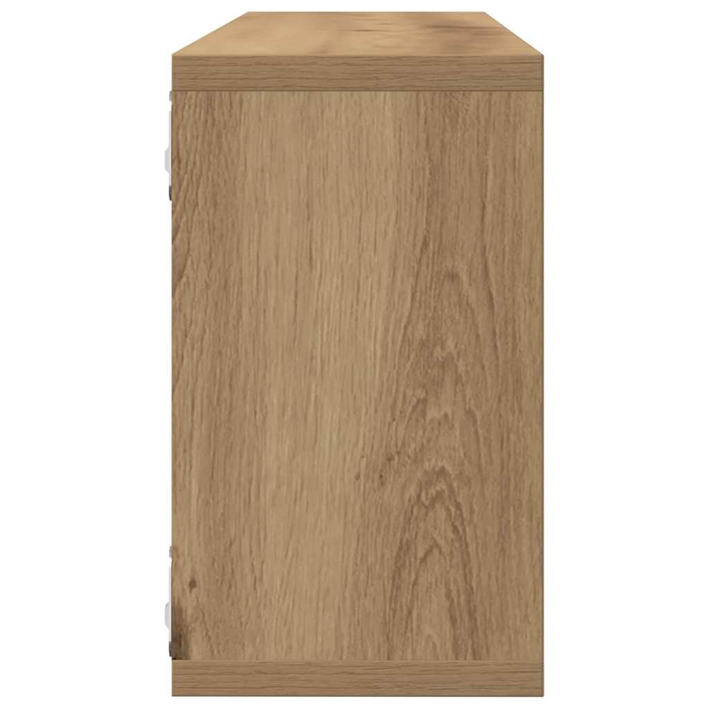 Wall Shelves 2 pcs Artisian Oak 80 x 15 x 26 cm Engineered Wood