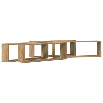 Wall Shelves 4 pcs Artisian Oak 80 x 15 x 26 cm Engineered Wood