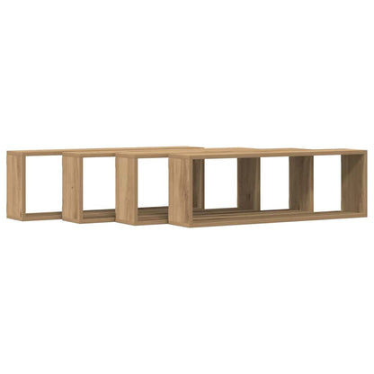 Wall Shelves 4 pcs Artisian Oak 80 x 15 x 26 cm Engineered Wood