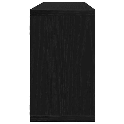 Wall Shelves 2 pcs Black Oak 80 x 15 x 26 cm Engineered Wood