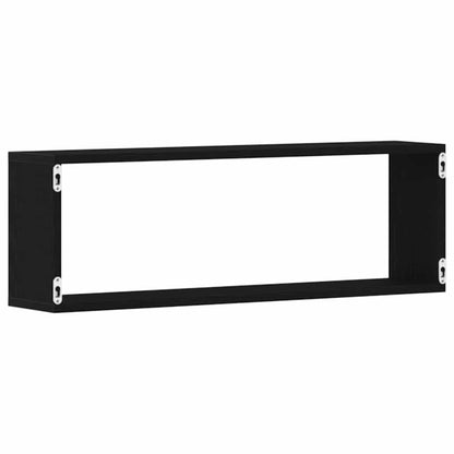 Wall Shelves 4 pcs Black Oak 80 x 15 x 26 cm Engineered Wood