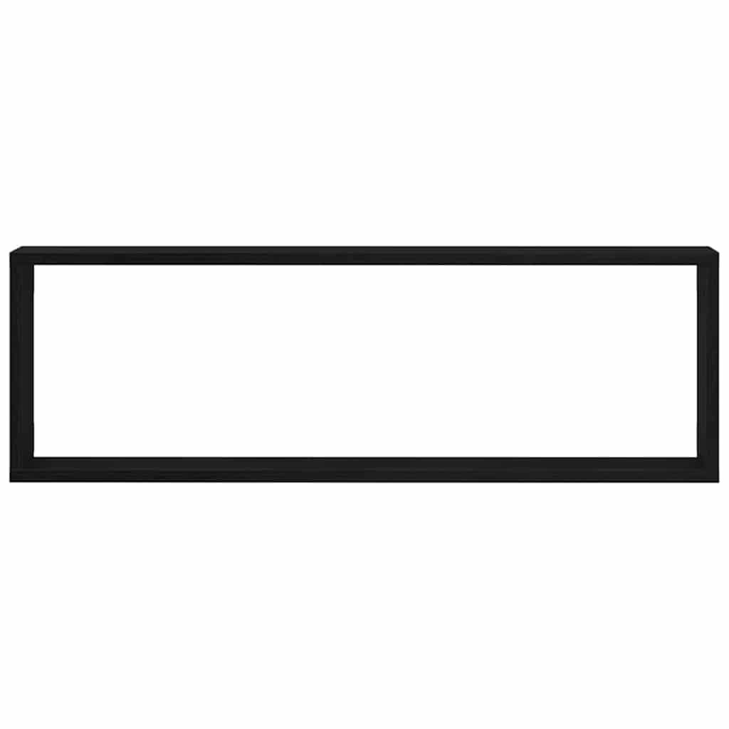 Wall Shelves 4 pcs Black Oak 80 x 15 x 26 cm Engineered Wood