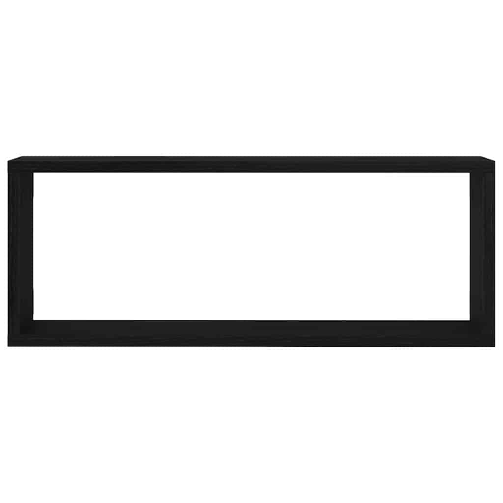 Wall Shelves 2 pcs Black Oak 60 x 15 x 23 cm Engineered Wood