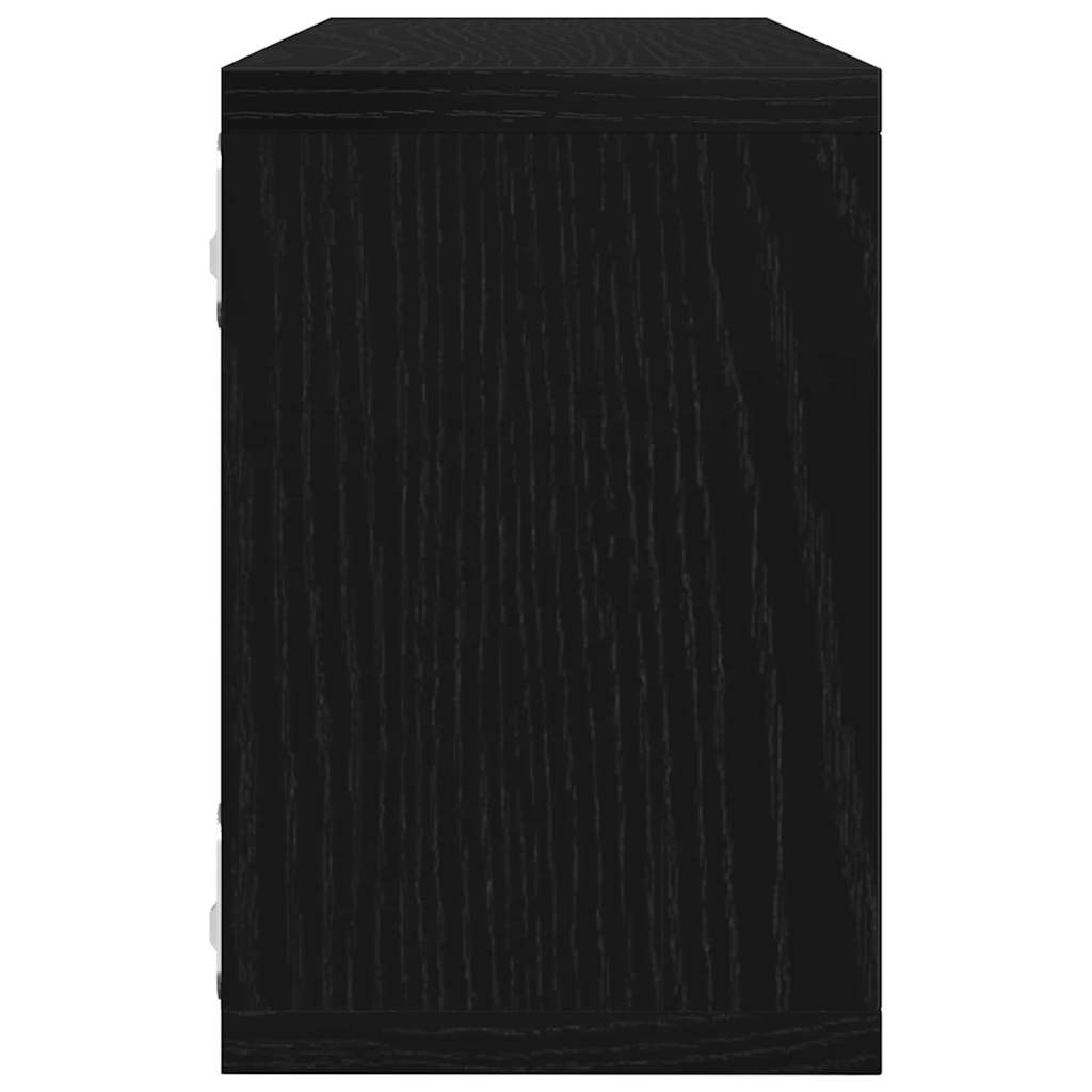 Wall Shelves 6 pcs Black Oak 60 x 15 x 23 cm Engineered Wood